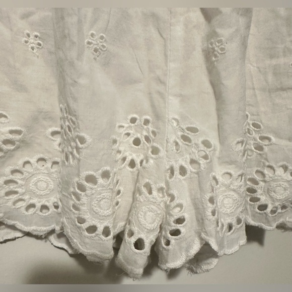 Japna White Eyelet Sleeveless Cotton Romper size S - Picture 2 of 9